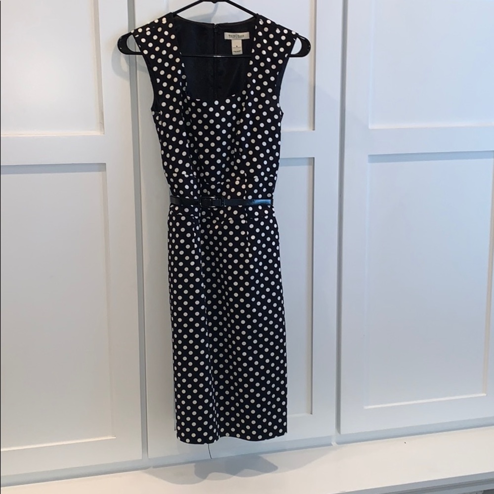WHBM Black and White Polka Dot Dress